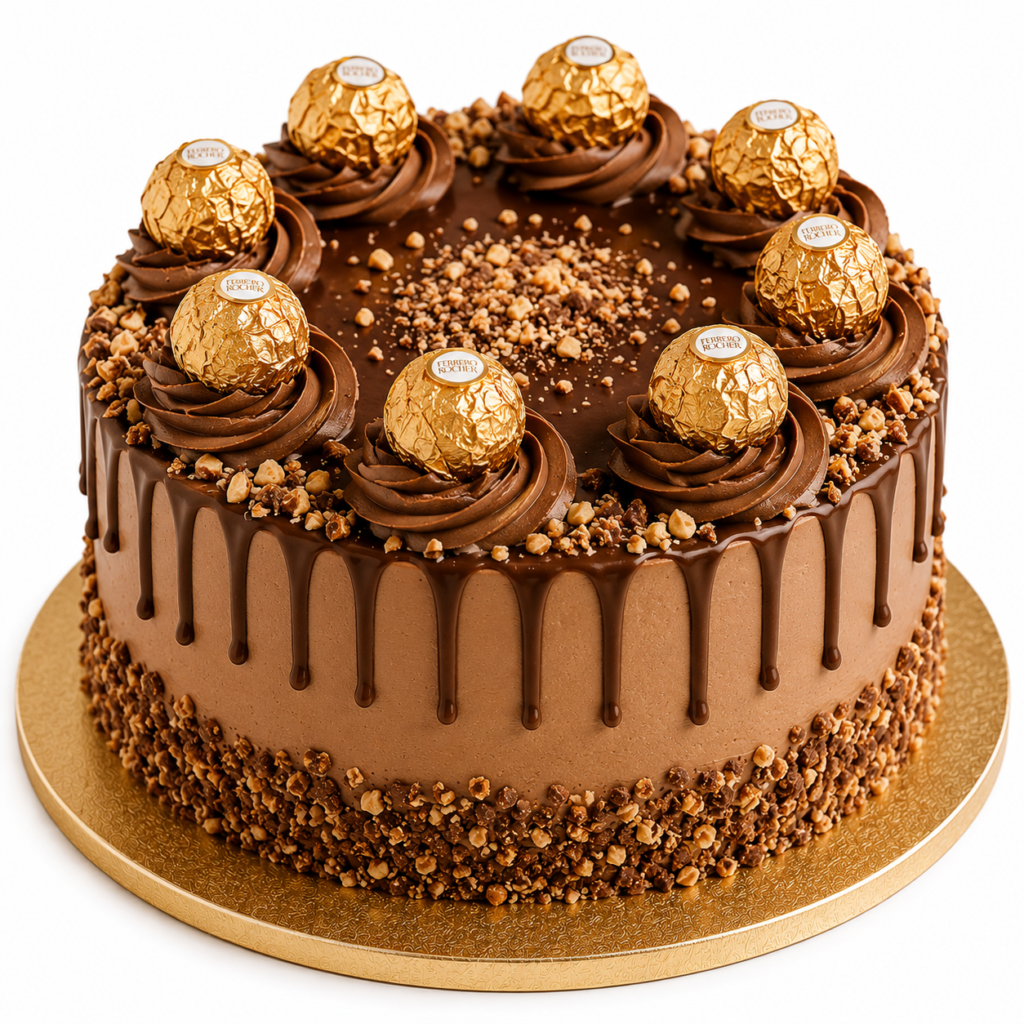 Ferrero Rocher Cake - Premium Homemade Cake | Carol Cakes & Cafe, Mararikulam