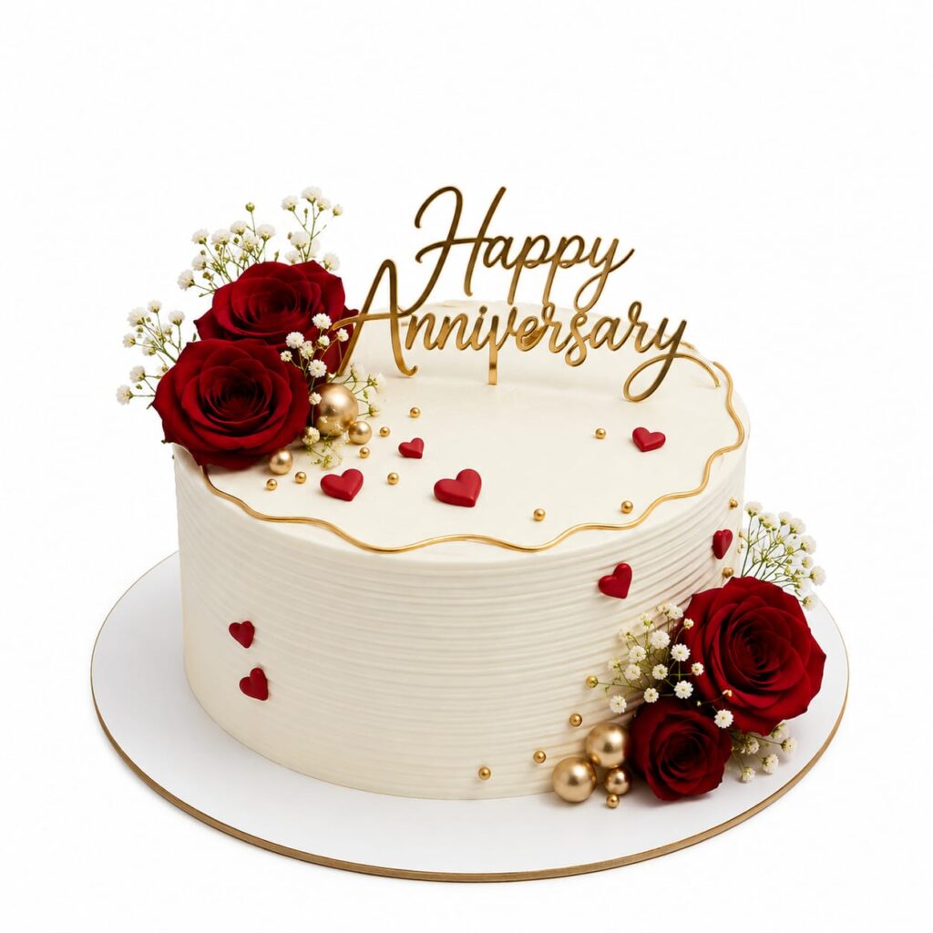 anniversary cake by carol cakes & cafe mararikulkam