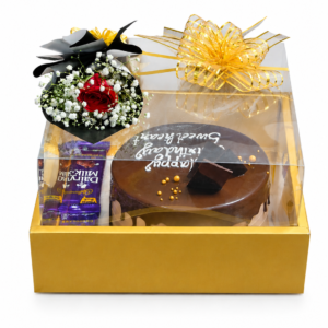 cake with hamper by carol cakes & cafe