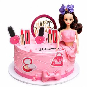 makeup theme cake by carol cakes & cafe mararikulam