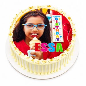 Round photo cake by carol cakes & cafe Mararikulam