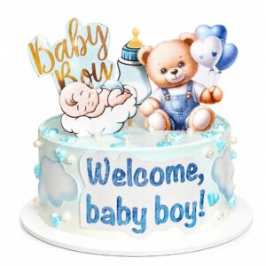 baby boy welcome cake by carol cakes & cafe