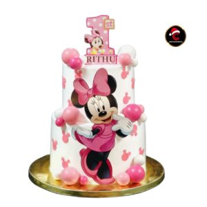 Minnie Mouse Theme Birthday Cake by Carol Cakes & Cafe Mararikulam