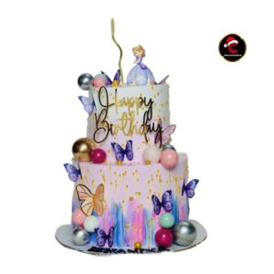 Butterfly Princess Theme Birthday Cake by Carol Cakes & Cafe Mararikulam